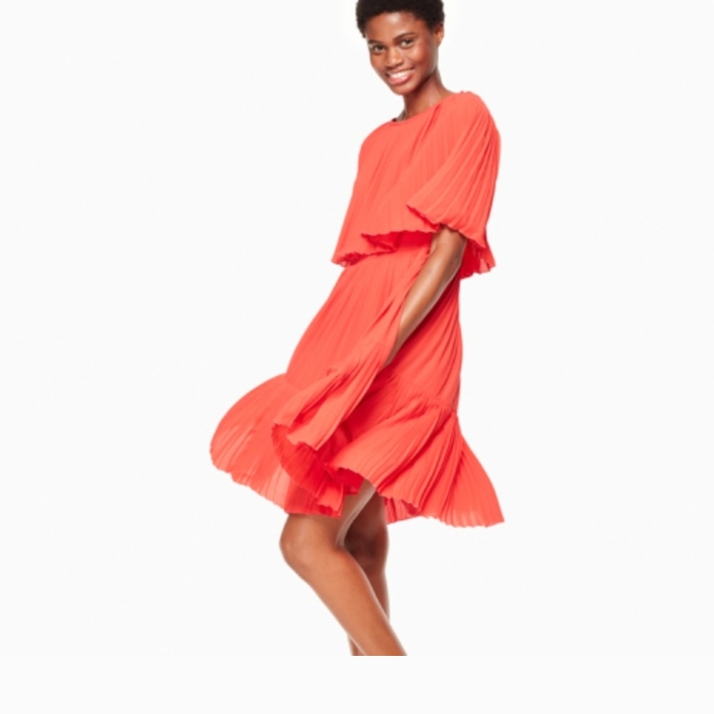 Kate Spade Red Pleated Dress